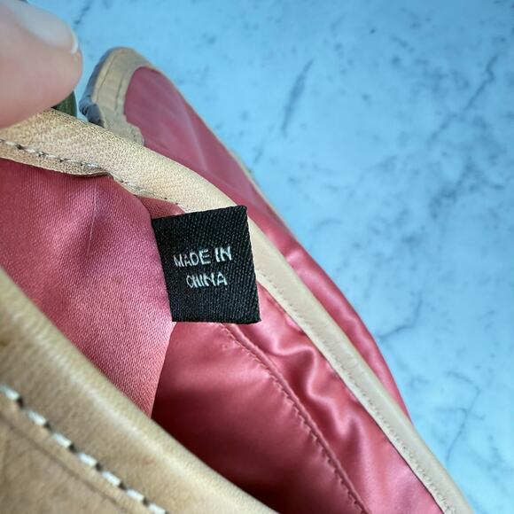 Coach Shoulder Bag Leather Saddle Tan Buckle Western Boho Crossbody - Picture 10 of 16